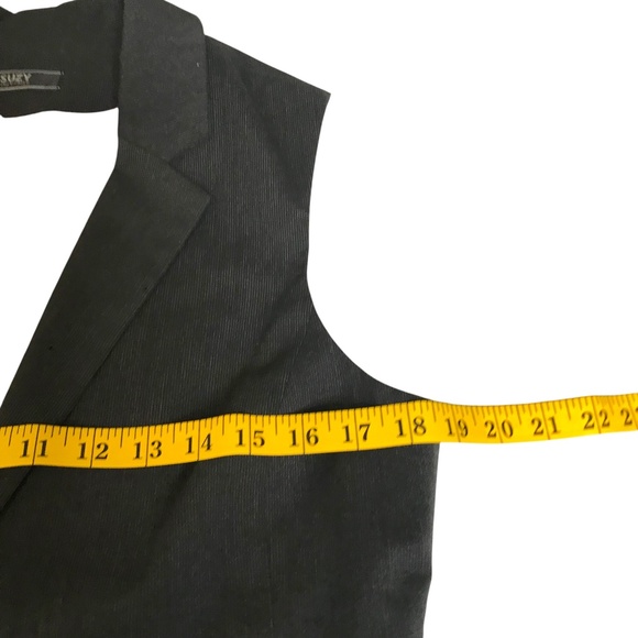 Suzy Shier Gray Sleeveless Blazer Vest Men's Size M – Tailored Career Chic - Picture 6 of 10